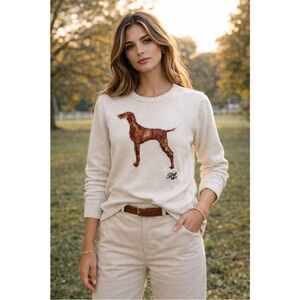 Ralph Lauren Intarsia Knit Sweater Vizsla